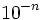 10^{-n}\;