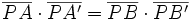 \overline{PA} \cdot \overline{PA'}=\overline{PB} \cdot \overline{PB'}