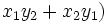 x_1 y_2 + x_2 y_1)\;