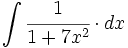 \int \cfrac{1}{1+7x^2} \cdot dx