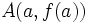 A(a,f(a))\;