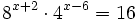 8^{x+2} \cdot 4^{x-6} =16\;