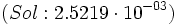 (Sol: 2.5219 \cdot 10^{-03})