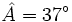 \hat A=37^\circ