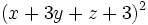 (x+3y+z+3)^2\;