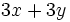 3x+3y\;