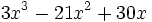 3x^3-21x^2+30x\;