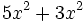 5x^2+3x^2\;