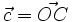 \vec{c}=\vec{OC}