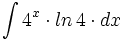 \int 4^x \cdot ln\,4 \cdot dx