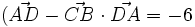 (\vec{AD}-\vec{CB} \cdot \vec{DA}=-6