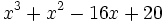 x^3+x^2-16x+20\;