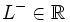 L^- \in \mathbb{R}
