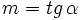 m=tg \, \alpha