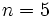 n=5\;