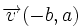 \overrightarrow{v}(-b,a)